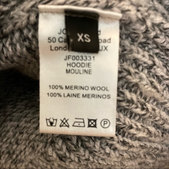 JOSEPH Mouline hooded mélange wool sweater XS - Picture 5 of 10